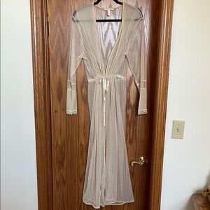 Elegant Sheer Cream Robe